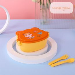 Lunch Box For Kids Double Capeta con compartimentos Bento Lunchbox School Child Fug -Profes