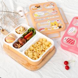 Boîtes à Lunch Enfant Boîte à Lunch Haute Capacité Vaisselle Récipient Alimentaire Voyage Randonnée Camping Bureau École Étanche Portable Bento Box 1000ML comme 221202