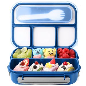 Lunchboxen Lunchbox Bento Box 81oz Lunchcontainers voor volwassen Kid Toddler 4 Compartiment Bento Lunch Box Microwave Vaatwasser Vrijzer Safe 230331