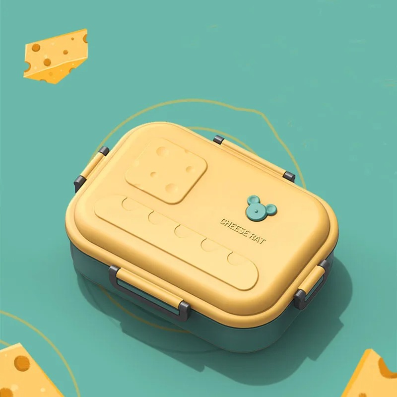 Lunchbox Bento Box voor kinderkantoormedewerker Compartimenten Microwae Verwarming Lunchcontainer Voedsel Opbergdoos