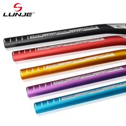 LUNJE – guidon de vélo en alliage d'aluminium, poignée d'hirondelle de montagne, vélo tout-terrain horizontal, 720780mm, pièces de descente 240118