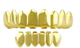 LuReen 4 couleurs dents Grillz 8 haut et 6 bas Grillz ensemble avec moules en Silicone Vampire Hip Hop bijoux xxss1712588