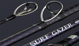 Lurekiller Brand Fuji Guides surf Gazer Surfcasting Rod 42m 3 sections Sinker 100300G BX Rod à fonte long en carbone élevé3673550