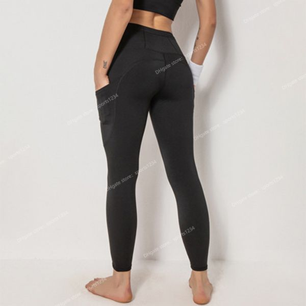 NWT Power Gym Trajes deportivos ajustados Mujeres Bolsillos laterales Pantalón Leggings deportivos de talle alto Tejido elástico de gran calidad Pantalones ajustados de yoga Yoga Accesorios deportivos