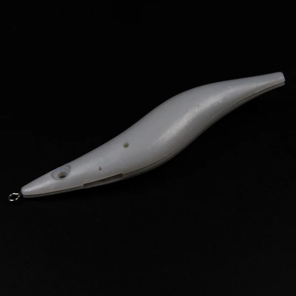Señuelos 20PCS Señuelo de calamar Camarón DIY Cuerpo Calamar Jig Espacios en blanco Blanco 3.5# 3.0# 2.5#