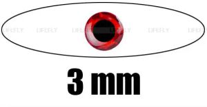 Lures 3 mm 3D Red / Wholesale 1200 Soft Mounted 3D Holographic Fish Eyes, Fly, Jig, Lere