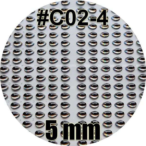 Señuelos 5 mm 3D #C024 / Venta al por mayor 900 ojos de pez holográficos 3D moldeados suaves, atado de moscas, plantilla, fabricación de señuelos