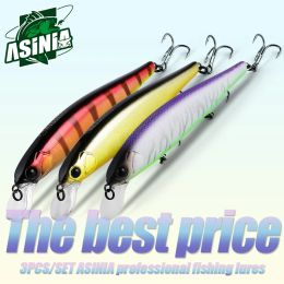 Leurres ASINIAHard Bait avec système de poids fixe, leurres de pêche, Minnow Wobblers, Minnow, nouveau modèle chaud, 112 mm, 15 g, 1,5 m, ensemble de 3 pièces