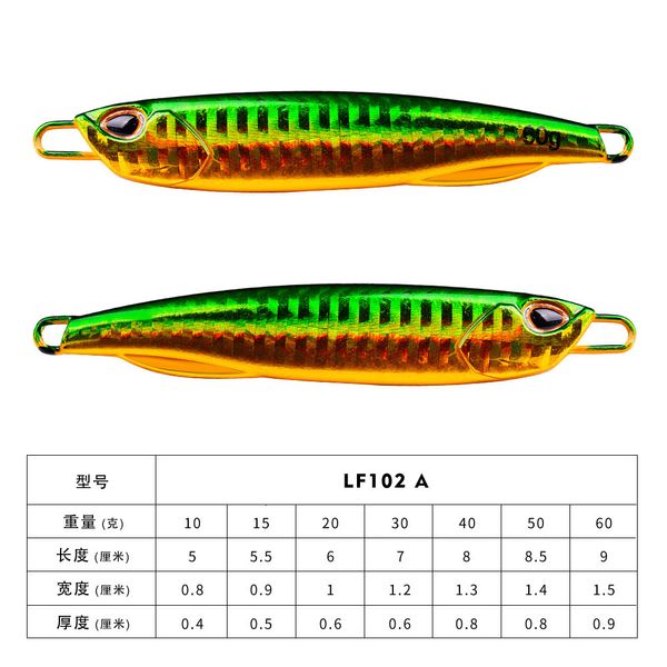 Leurres b u Print Metal Cast Jig Shore Casting Jigging Fish Sea Fishing Lure Appâts artificiels Tackle 11