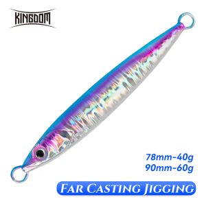 Koninkrijk Ver Casting Lokken Vissen Metalen Jig Lepel 40g 60g Kunstaas Jigging Vis Zeebaars Vissen lokt Visgerei