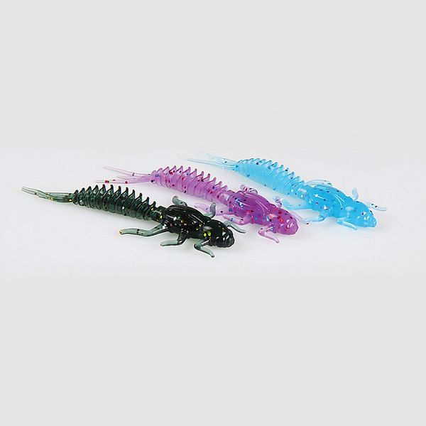 Lures Larva Soft Artificial Fishing Worm Silicone Bass Pike Minnow Swimbait Jigging Plastic Baits