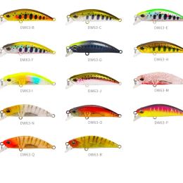 Leurres TSURINOYA 14 pièces leurre de pêche méné DW63 50mm 5g coulant petit appât de manivelle Wobblers Pesca Isca équipement de pêche artificiel