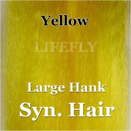 Lures Couleur jaune / Grand Hank de cheveux synthétiques, super cheveux, lie à la mouche, gabarit, fabrication de leurre