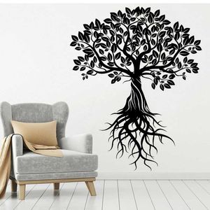 Lush Arbre de Vie Stickers Muraux École Bibliothèque Enfants Salle D'étude Salon Décor À La Maison Art Vinyle Stickers Muraux Papier Peint Cadeaux S5