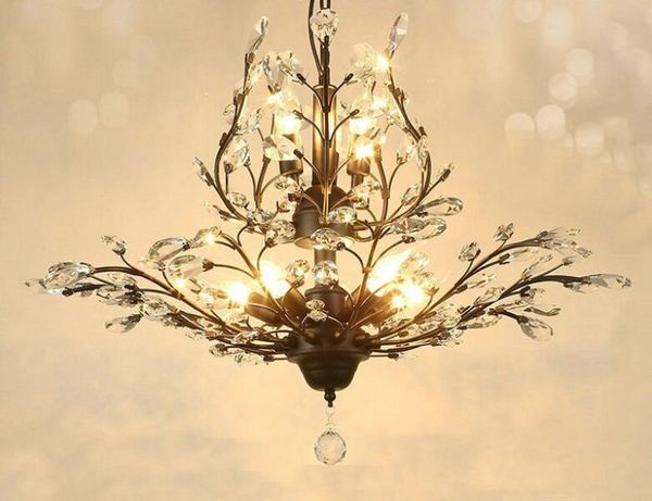 Lustre K9 cristal luxe moderne en fer forgé Lustre éclairage lustres pour salle à manger salon Loft éclairage maison MYY