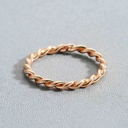 Lutaku punk dunne twist touw minimalistische ringen voor vrouwen eenvoudige rustieke knokkel stapel slanke ringen bruiloft sieraden G1125