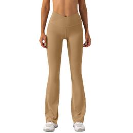 LUU Leggings Vêtements Designer luxe Femme en forme de V taille haute sens nu de l'exercice Yoga Fitness Belly Lift Hip Modeling Simp248z