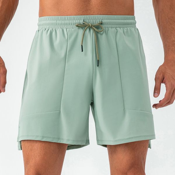 LUU Pantalones chándal Diseñador de lujo Hombres Tirar de la cuerda Cintura elástica Colgando Oído Deportes Fitness Correr al aire libre Suelto Secado rápido Absorción del sudor Pantalones cortos corredores corriendo