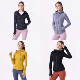 Luu Women Jackets Designer Coats Coats TrackSuit Suisse de yoga Définir la veste de sport féminine Mabille à capuche à capuche brossé