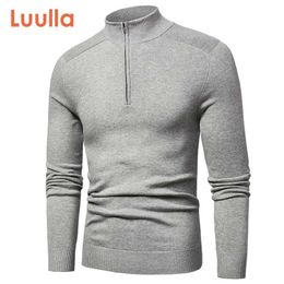 Luulla Heren Lente Casual Katoen Turtlenk Sweaters Pullover Mannen Herfst Mode Gebreide Zip Sweater Jas Mannen Collectie 211018