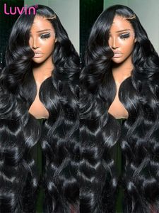 Luvin 250% Body Wave 13x6 Lace Frontal 30 40 inch Braziliaanse Remy 5x5 Sluiting Glueless Human Hair Ready to Wear for Women 240401