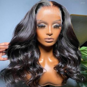 Luvin Body Wave 13x6 13x4 Lace Frontal Wig Brésilien Human Hair Bob Bob Water 220% 4x4 T Pièce Clôture pour les femmes