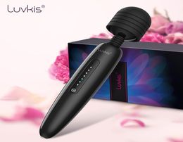 LUVKIS Large AV Magic Wand Massager Mr20 Vibrator Sex Toy pour femmes puissantes 20 Mode vibrat Produit adulte pour la charge USB Femelle T6252020