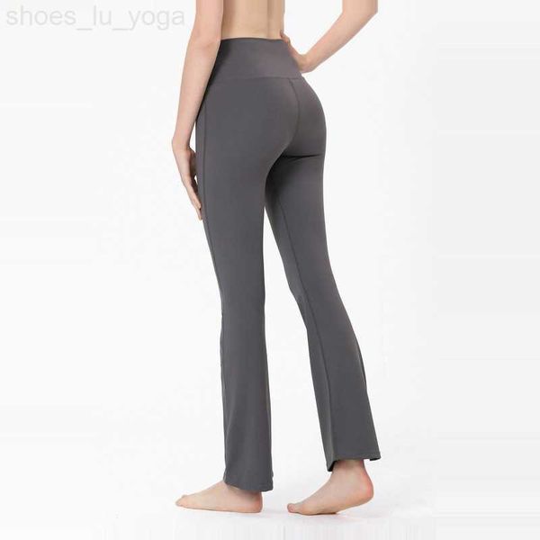 LUWomen Yoga Pantalon évasé Groove Summer Ladies Taille Haute Slim Fit Belly Bell-bottom Pantalon Montre Jambes Longues Yoga Fitness 4 Couleurs