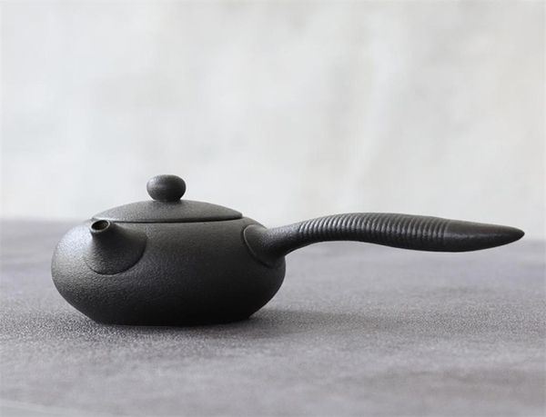 Luwu Black Ceramic Kyusu Teapot Kettle Pot Chinois Kung Fu Ensembles 150 ml 2108138920645