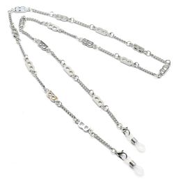 LUX-Desi Mode Zonnebrillenketting Multistijl B C Metalen Brillenkoord Touw Lanyord Silicagel Lus Antisliphouder voor modebrillen