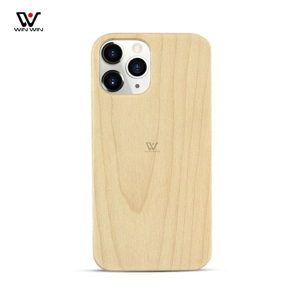 Lujosas fundas de teléfono de madera a la moda mayorista personalizar diseño de madera Natural bambú TPU funda para IPhone 11 12 Pro Max