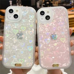 Luxe Armor Shell Laser Liefde Hart Fundas de silicona para Iphone 13 12 Pro Max 11 X Xr Xs 7 8 plus Se 2022 Funda blanda a prueba de golpes