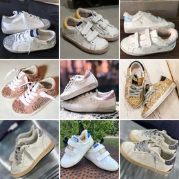 Luxe Childrens Sneakers Kinderschoenen Pink-Gold Sequin Classic White Do-oude Dirty Child Designer Leather Star Sneaker Girls Boys Casual Cute Shoe