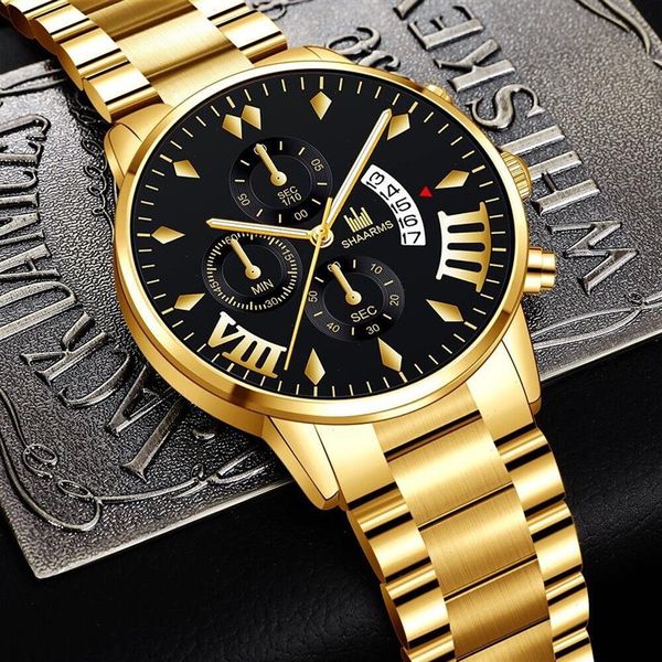 Luxe Klassieke Vestido Reloj Business Heren Relojes Cuarzo Horloge Rvs Hombre Klok Casual Mannen Reloj Hombres Watches198y