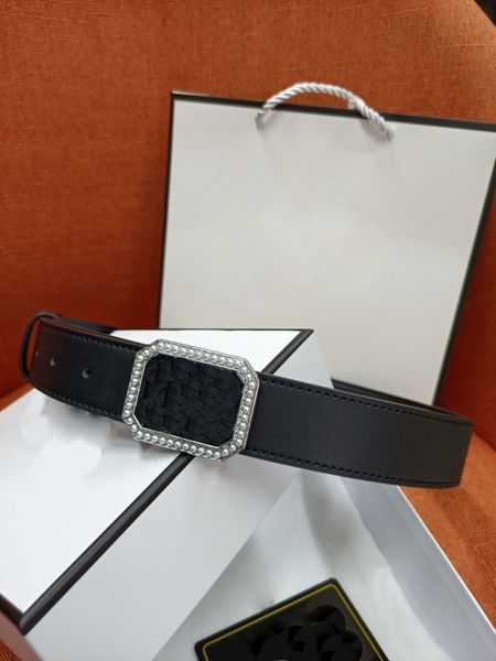 Ceinture de luxe en perles pour femmes et hommes, boucle à aiguille solide, 3.5cm, ceinture pour robe chemisier
