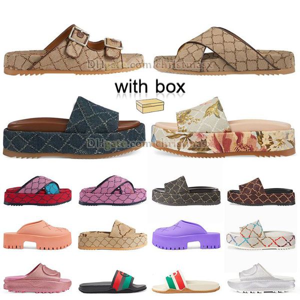 Sandalias de lujo Diseñador famoso Mujer con caja Plataformas de la casa Zapatilla Moda Hombres Amantes de la novia Regalos de San Valentín Diapositivas de espuma rosa de lujo Mula leñosa Sandalia de entrenador