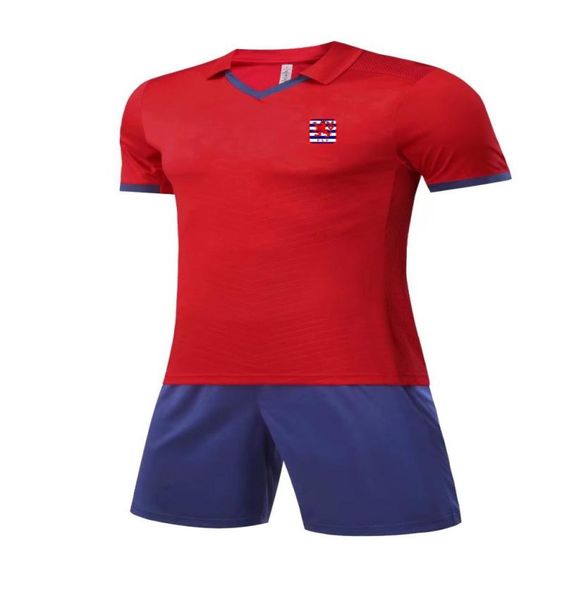 Luxemburgo 22 nuevos Men039s Chándales traje de entrenamiento de fútbol de solapa para correr al aire libre camiseta versión de ventilador camisa de manga corta8837531