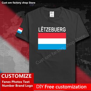 Luxembourg Luxembourgeois T-shirt Personnalisé Jersey Fans DIY Nom Numéro Marque De Mode Hip Hop Lâche Casual T-shirt Luxembourg 220616