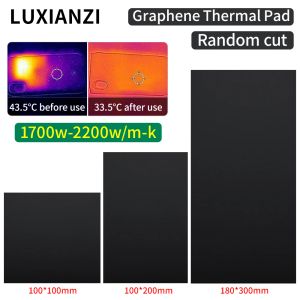 Luxianzi 0,12 mm grafeen koellichaam Geleiding van thermisch pad 180*300 mm Computertelefoon GPU CPU VGA koellichaam koelmatpakking