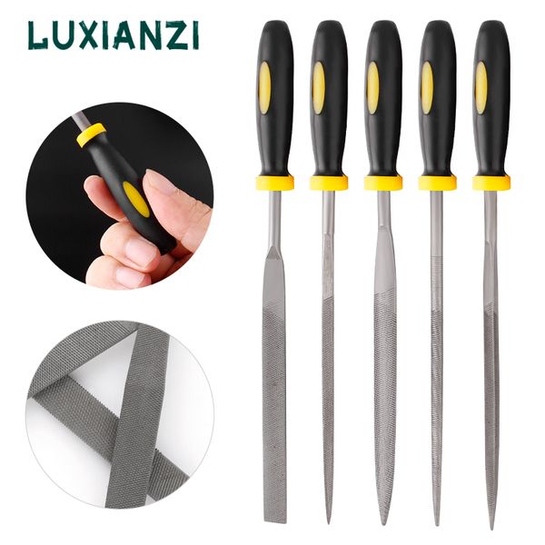 Luxianzi 5pcs Diamond Mini Aingle Archivo Conjunto de articulación de madera de bricolaje Aguja de articulación para joyas Pulido de metal Herramientas manuales