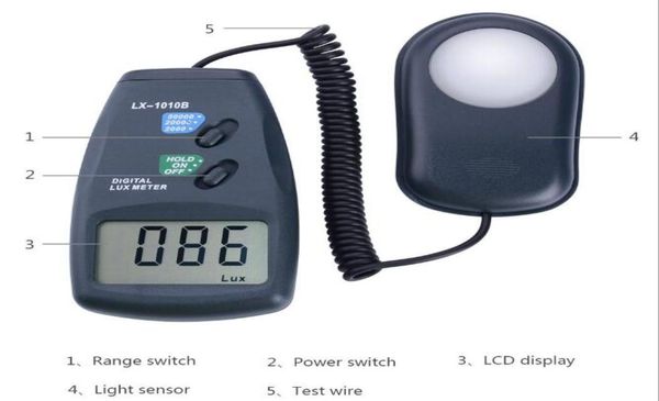 Luxmètre numérique luxmètre pomètre LCD luxmètre illuminomètre portatif 100 pièces 1224664