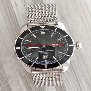 Luxry Super Ocean Heritage 46 mm A1732124 BA61 154A zwarte wijzerplaat Japan Miyota automatisch herenhorloge keramische bezel roestvrijstalen band3426