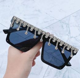 Luxtury Designer Zonnebril frame Diamant Occhiali voor 400 UV damesglas Zonnebril Goggles Bescherming Sun Women Square LMKRW Tyj6789993
