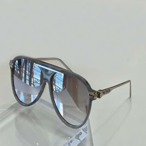 Luxu Pilot Lunettes de soleil pour hommes Argent Gris Marbre Miroir Objectif occhiali da sole firmati hommes Mode sugnlasses 1264 Nuances avec étui212K