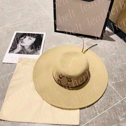 Luxuey Flat Straw Hats Summer Vacation Beach Wide Brim Visor Snapback Brand LETTRE TOP CHAPEURS BETS GOLF BETS BET