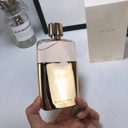 Luxe designer Guilty Perfume 90ml Pour Femme Eau De Parfum Damesgeur 3fl.oz Langdurige geur EDP Lady Girl Spray Gouden fles aanwezig