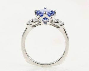 Luxe en prachtige 925 Standaard Sterling Silver Blue Gift Lover Ring Diamond Princess Wedding Engagement Ring Sieraden 6-10