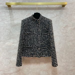 Manteaux luxueux à col roulé et manches longues pour femmes, poches de styliste, boutons, manteaux pour femmes, 10320
