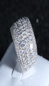 luxe bling blings CZ Diamond propose des fiançailles avec des pierres latérales bague pierres précieuses hip hop bagues pour hommes Party Women Weddin4656328