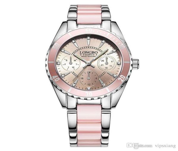 Luxueuse marque mode quartz plongée montre des femmes roses plongeons dames fausses sangles en céramique montres sportives imperméables de haute qualité wris2971420